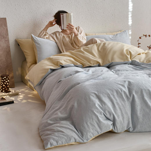 【初夏焕新】自然醒长绒棉水洗染色提花四件套（四季款）HS 商品图8