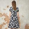 EITIE爱特爱气质V领收腰显瘦浪漫印花连衣裙夏季新款8207954 商品缩略图4