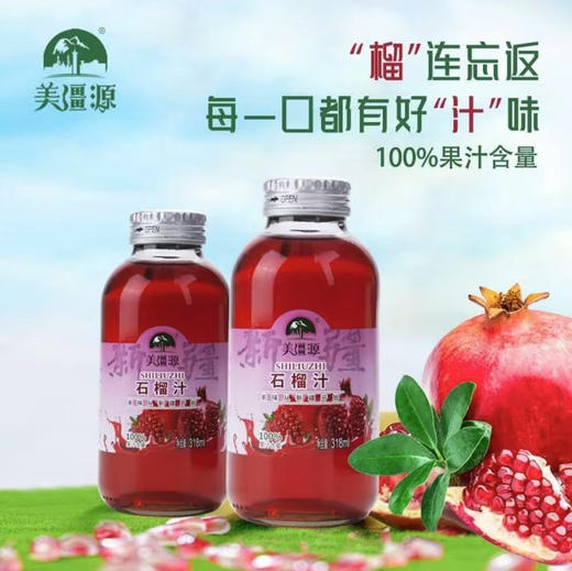 美疆源100%新疆石榴汁318ml 商品图0