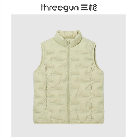 Threegun三枪 羽绒立领拉链女士背心-82346A111 商品图1