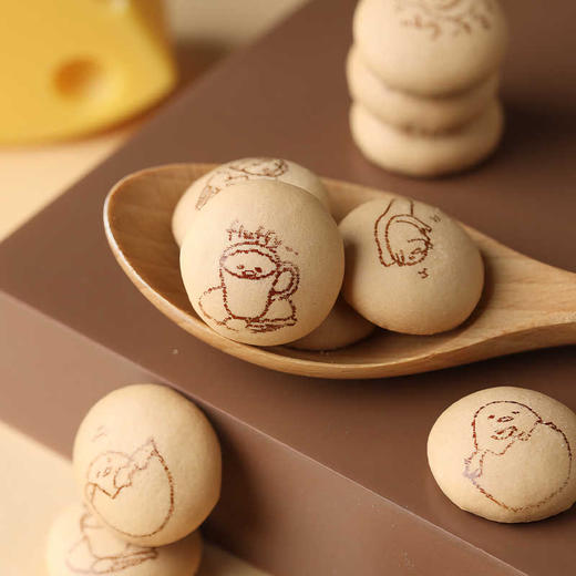 北陆制果懒蛋蛋原味饼干 40g 儿童酥脆蛋圆饼干零食 057698 商品图1