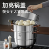 炊大皇（COOKER KING）蒸锅三层304不锈钢大号蒸笼加厚复合底燃气灶电磁炉通用 玫瑰金复底三层蒸锅 26cm 商品缩略图1