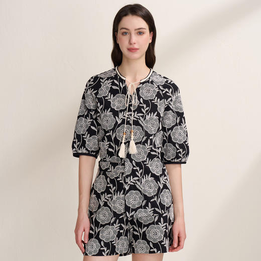 EITIE爱特爱宽松休闲印花显瘦衬衫上衣夏季新款8209910 商品图1