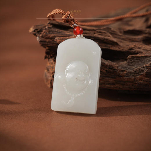 【千灯】羊脂白玉笑佛挂件 商品图3