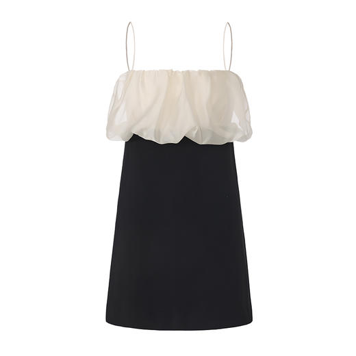 【棉花糖云】薄纱环绕云朵设计A字吊带连衣裙 商品图0