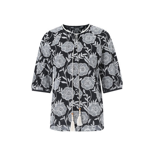 EITIE爱特爱宽松休闲印花显瘦衬衫上衣夏季新款8209910 商品图5