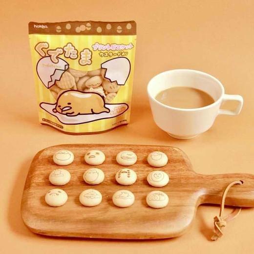 北陆制果懒蛋蛋原味饼干 40g 儿童酥脆蛋圆饼干零食 057698 商品图2