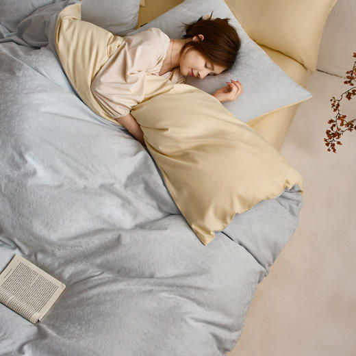 【初夏焕新】自然醒长绒棉水洗染色提花四件套（四季款）HS 商品图0