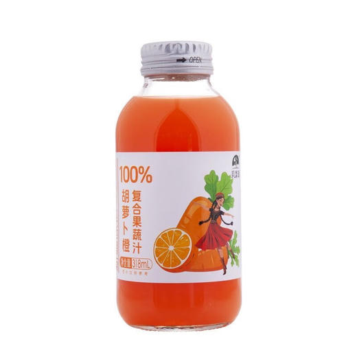 美疆源100%胡萝卜复合果蔬汁318ml 商品图1