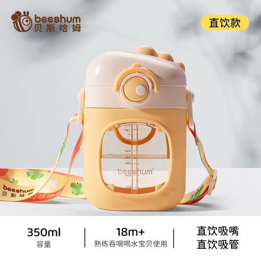 beeshum探险龙儿童水杯幼儿园外出防摔吸管学饮杯宝宝直饮喝水杯 商品图1
