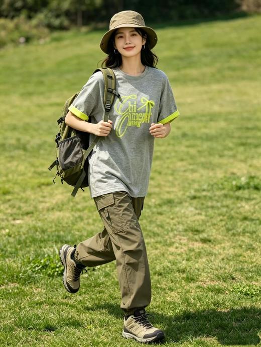 大版【自营】工艺/重工！重工烫钻➕拼色➕蕾丝蝴蝶结！潮牌宽松设计感中长短袖T恤-喜出 商品图3