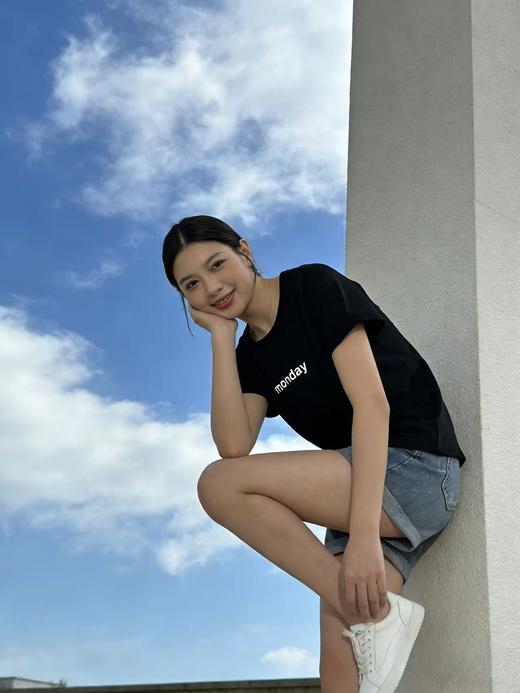 任选2件39.9元！超高性价比【自营】monday红印花字母！7688精梳棉！95%棉圆领短袖T恤上衣-喜出 商品图6