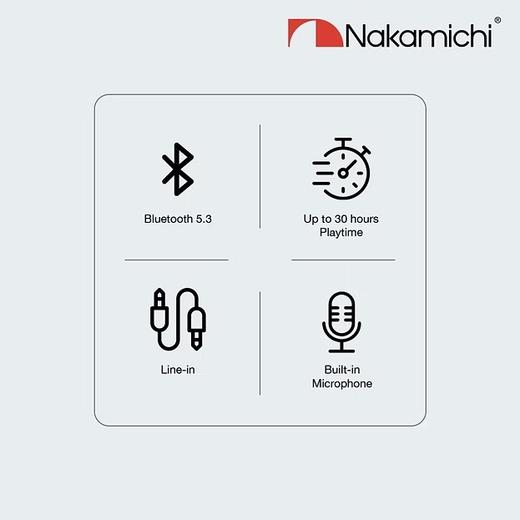 Nakamichi/中道 My Music Hue Hear 无线蓝牙5.3可折叠头戴式耳机 内置麦克风 商品图5
