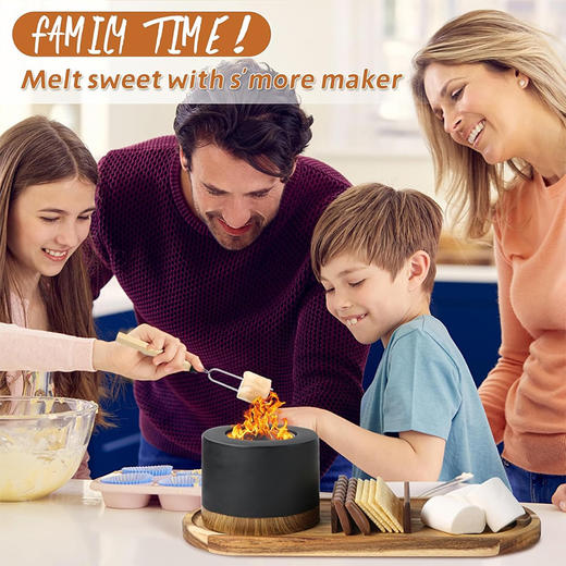 美国 HOMZE 桌面火炉烤棉花糖套装 炭烤火烤 聚会晚宴美食烹制 商品图5