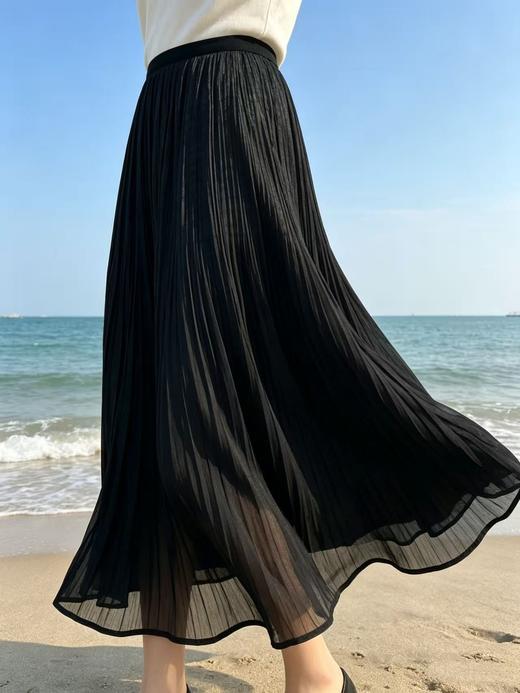 半身裙【自营】人鱼姬流光裙！珠光感双层松紧腰半裙-喜出 商品图3