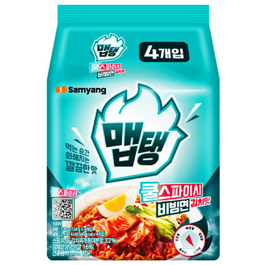 三养拌面泡菜味(134gx4)삼양 맵탱 비빔면김치맛 商品图0