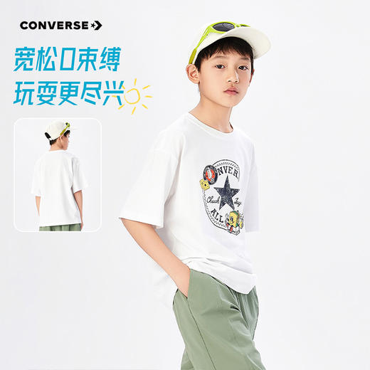 CONVERSE 夏 大童小童 儿童童装T恤 CNVB-TE-K574 商品图2