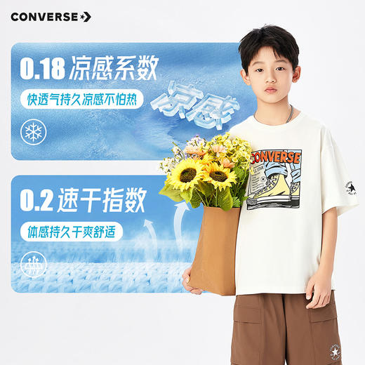CONVERSE 夏 大童小童 儿童童装T恤 CNVB-TE-K570 商品图4