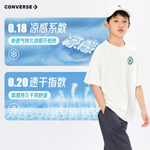 CONVERSE 夏 大童小童 儿童童装T恤 CNVB-TE-K569 商品图7