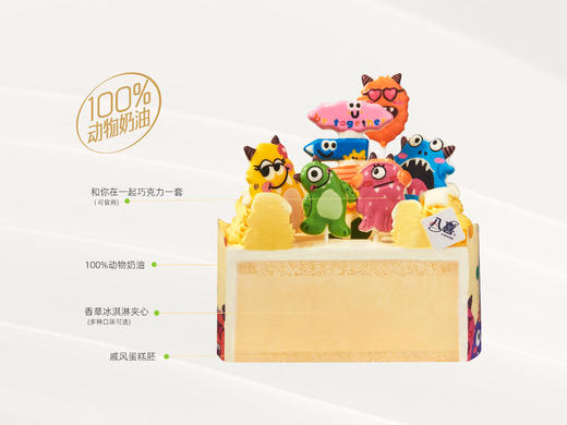 ※【怪可爱联盟】冰淇淋/水果生日蛋糕 商品图2