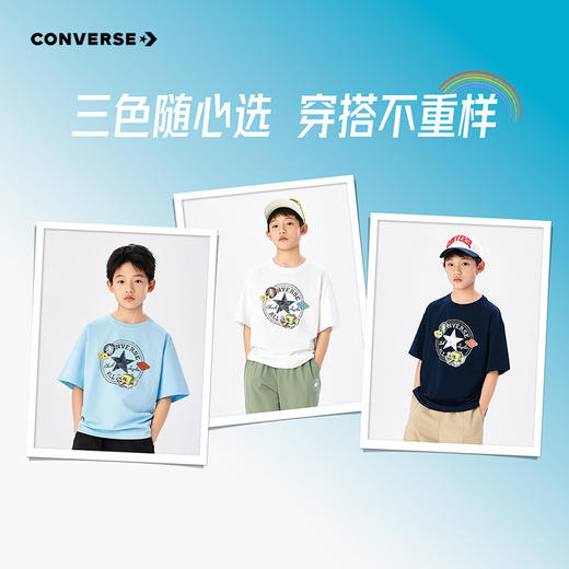 CONVERSE 夏 大童小童 儿童童装T恤 CNVB-TE-K574 商品图4