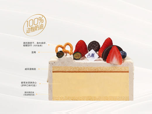 ⭐『老板推荐』【奥利奥奶油草莓】冰淇淋/水果生日蛋糕 商品图2