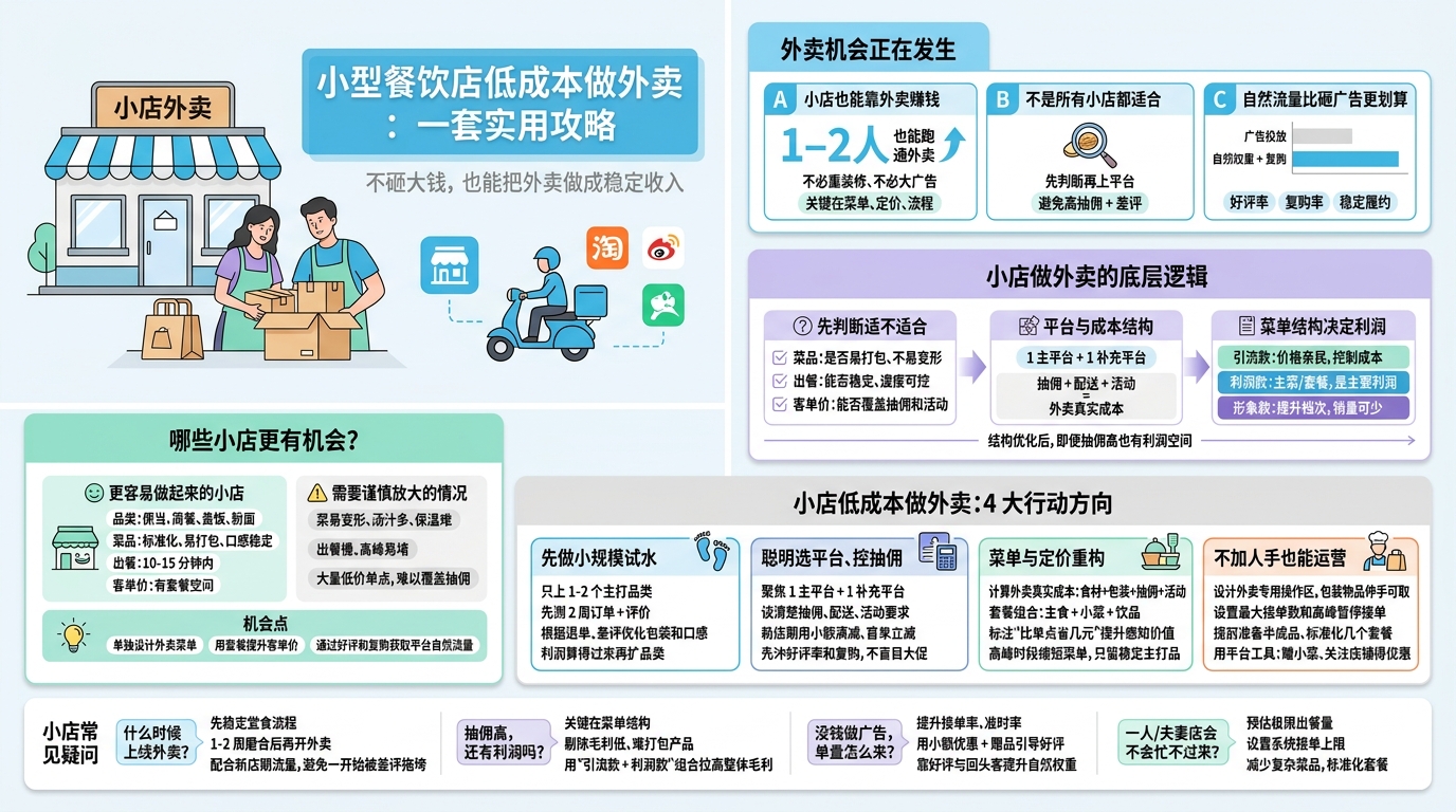 一、小型餐饮店适不适合做外卖，怎么判断？