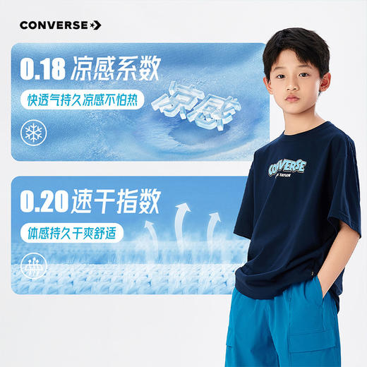 CONVERSE 夏 大童小童 儿童童装T恤 CNVB-TE-K573 商品图4