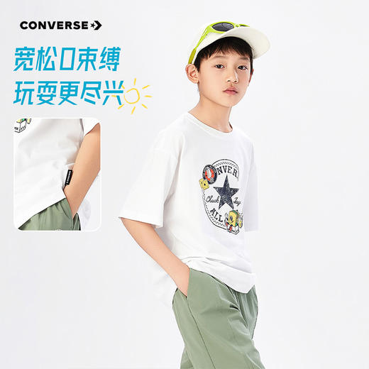CONVERSE 夏 大童小童 儿童童装T恤 CNVB-TE-K574 商品图3