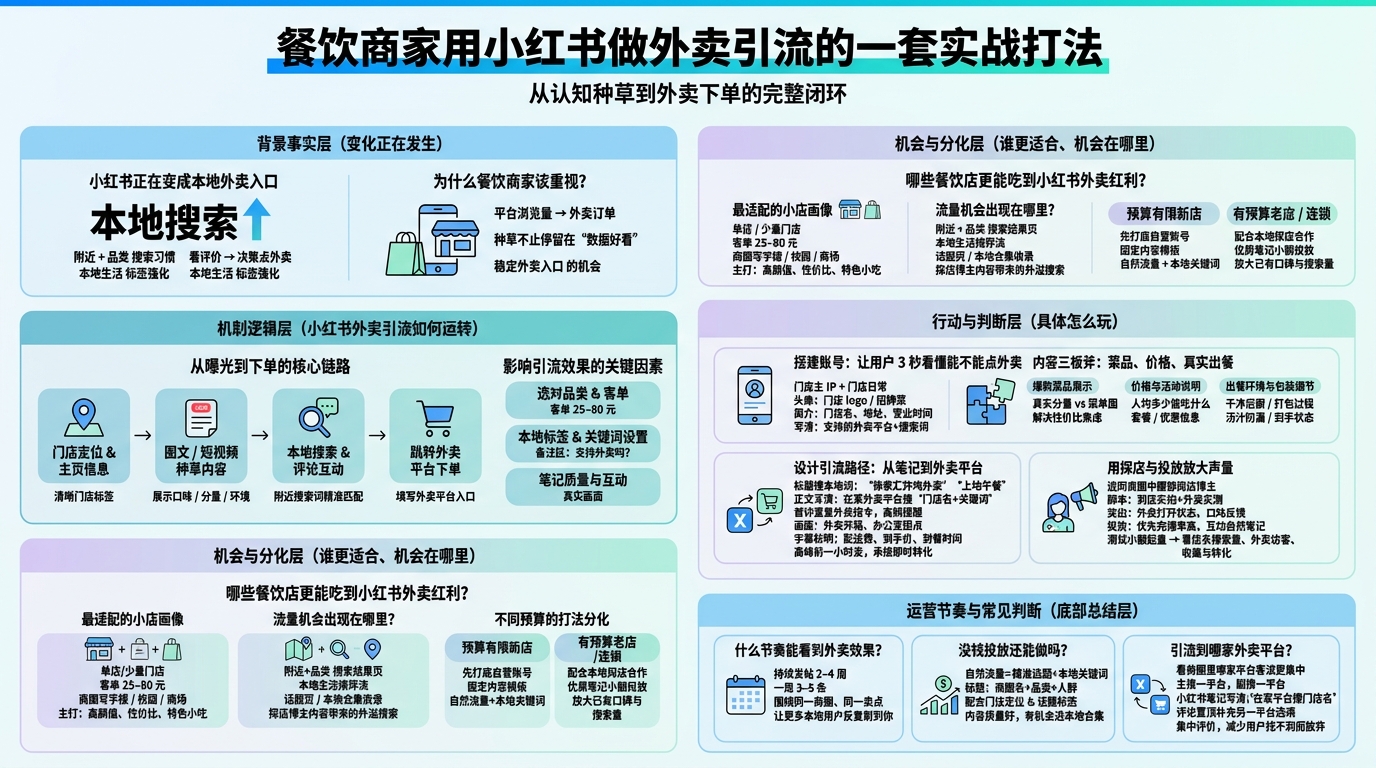 小红书适不适合做外卖引流？