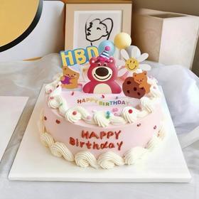 可爱草莓熊生日蛋糕