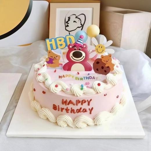 可爱草莓熊生日蛋糕 商品图0