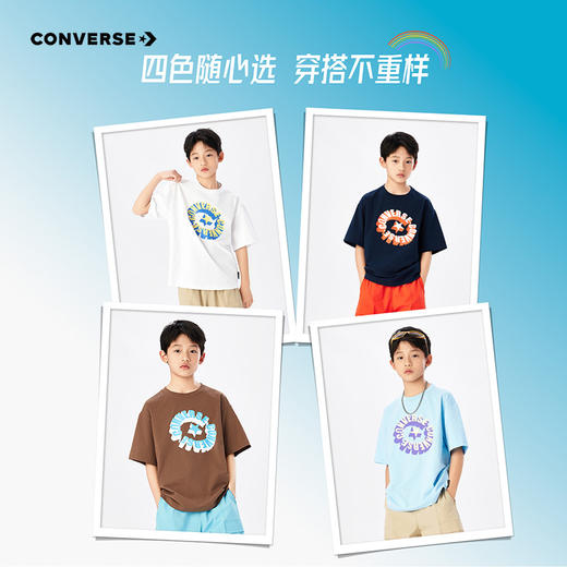 CONVERSE 夏 大童小童 儿童童装T恤 CNVB-TE-K572 商品图4