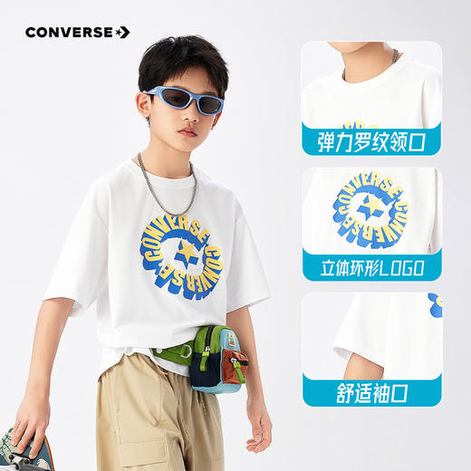 CONVERSE 夏 大童小童 儿童童装T恤 CNVB-TE-K572 商品图6