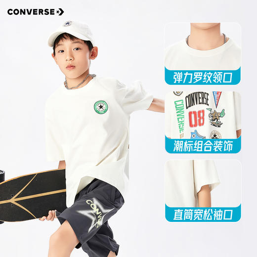 CONVERSE 夏 大童小童 儿童童装T恤 CNVB-TE-K569 商品图8