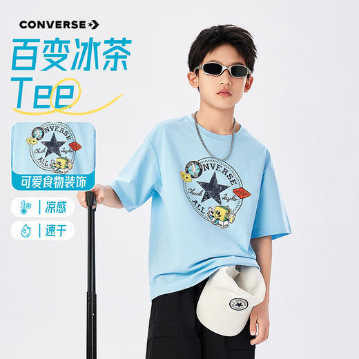CONVERSE 夏 大童小童 儿童童装T恤 CNVB-TE-K574 商品图8