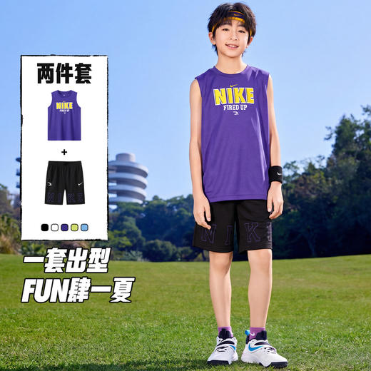 NIKE 3BRAND 夏 大童小童 背心/短裤 RWB-IE-1902 商品图4