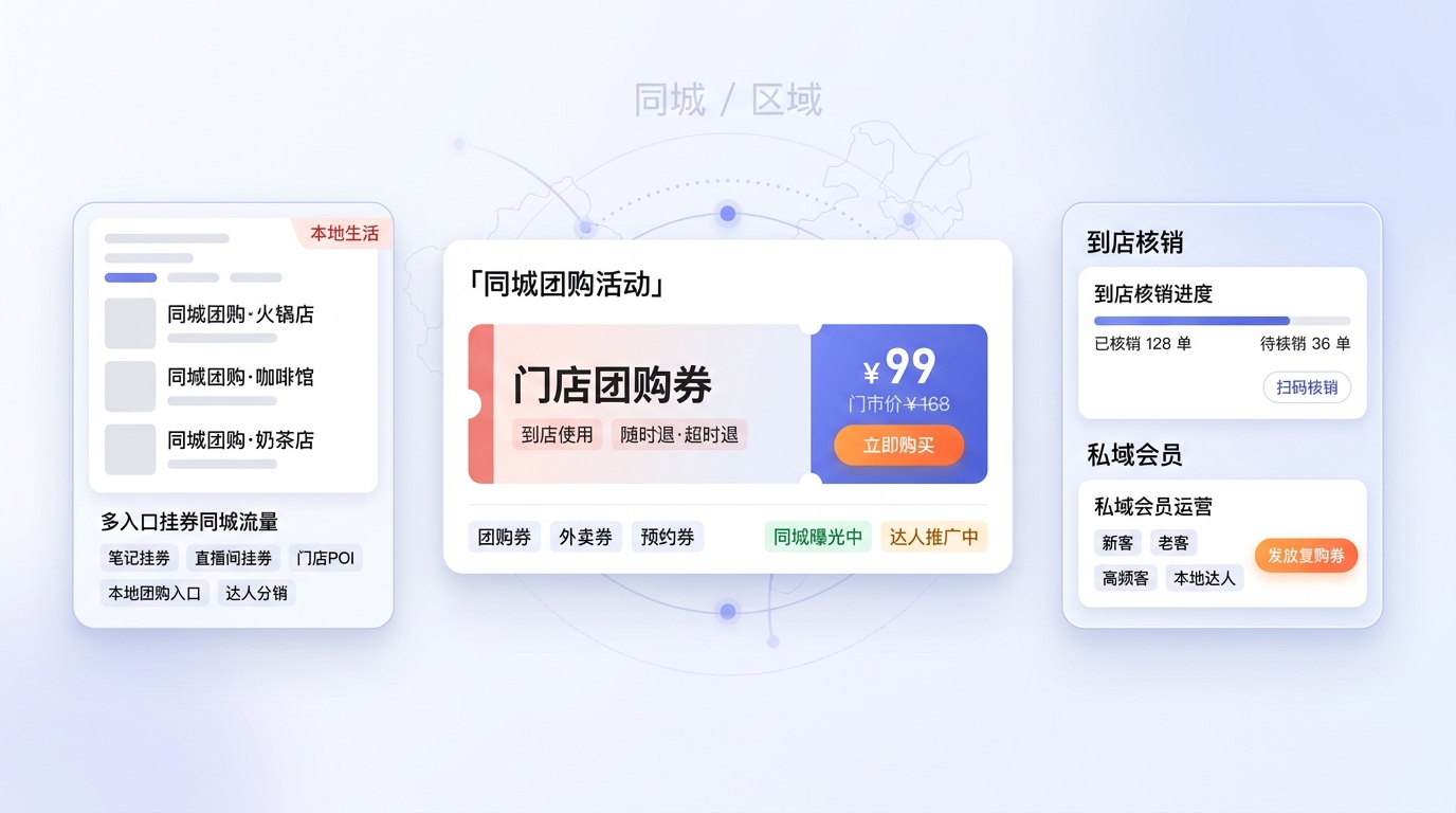 小红书同城团购 - 本地团购引流工具