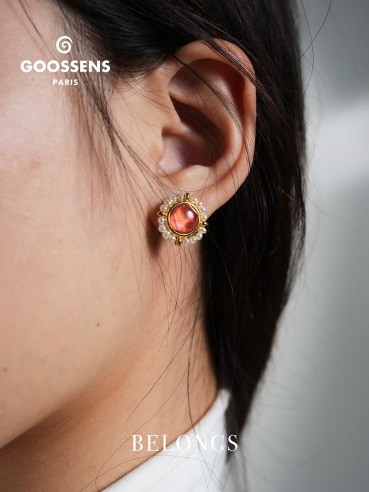 北京仓｜Goossens Paris-Venise-致敬·香奈儿女士-异色款 水晶 珍珠 耳钉［法国设计师］ 商品图0