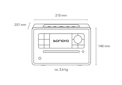 德国SONORO/索诺 ELITE 多功能CD流媒体一体收音机 床头柜蓝牙音箱 商品图9