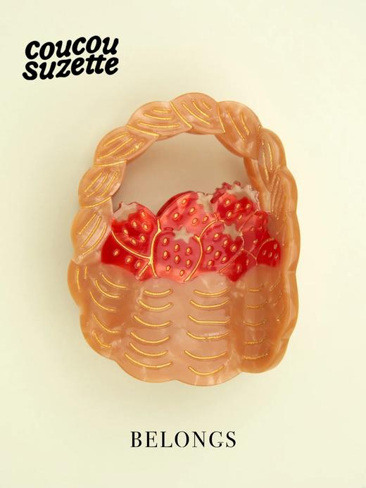 北京仓｜Coucou Suzette-Strawberries Basket-一篮草莓 发抓［法国设计师］ 商品图1