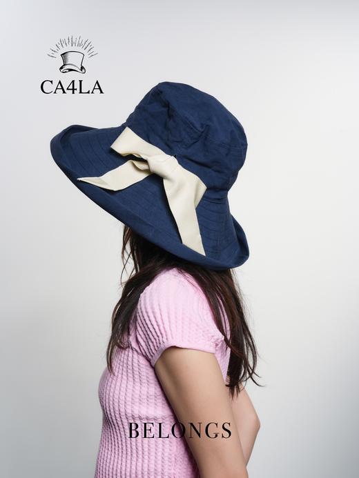 北京仓｜CA4LA-LAUNDRY RIBBON M3-藏青色 简约 蝴蝶结 遮阳帽［日本设计师］ 商品图0