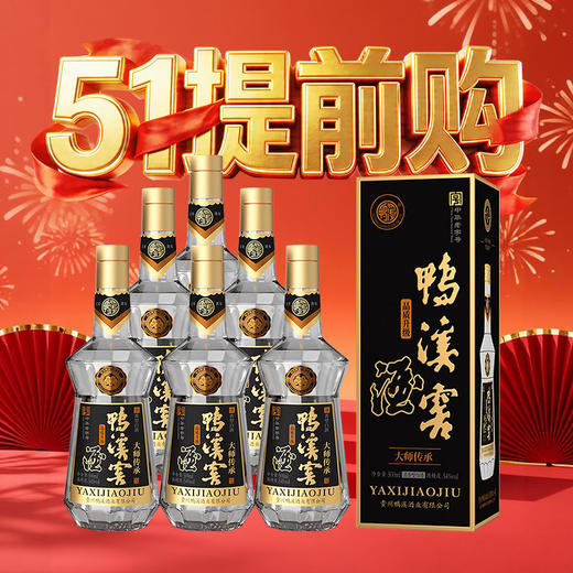 【五一大促 立减51】鸭溪窖 大师传承 浓香型 54度 500ml x6 整箱 商品图0