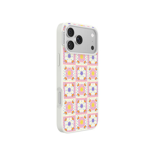 【游牧之歌】钩织祖母格 POPCASE手机壳 MagSafe Popcase磁吸款 粉色 格纹 iPhone17/16/15 商品图0