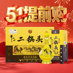 【五一大促】牛栏山  黄龙（生肖马）清香型  52度  500ml x6 整箱