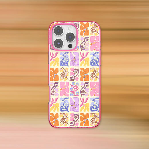 【游牧之歌】花的姿态 POPCASE手机壳 MagSafe Popcase磁吸款 粉色 格纹 iPhone16/15/14/13 商品图1