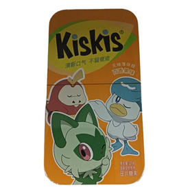 KISKIS无糖薄荷糖铁盒百香果味21g(B10-01-09)
