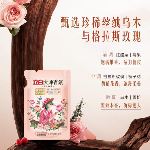 DH 立白大师香氛洗衣液丝绒乌木与玫瑰 500g*1袋 商品图1