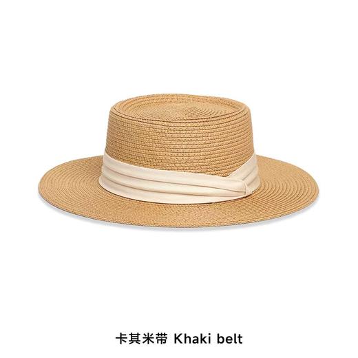 <甄选>夏季海边度假遮阳太阳帽子日系简约平顶礼帽海边沙滩英伦法式草帽 商品图1