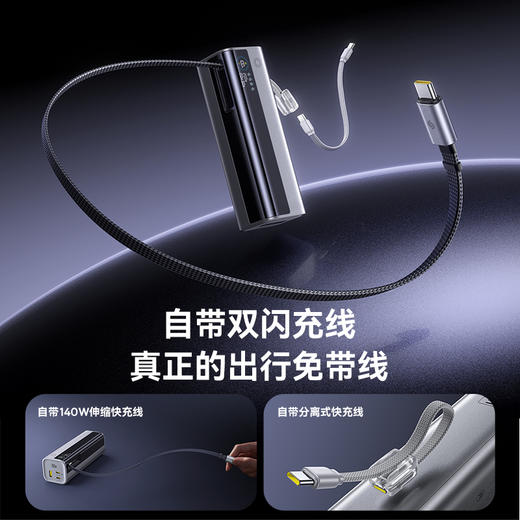 倍思 EnerGeek GR11 伸缩线移动电源 双C版 25000mAh 200W 商品图2